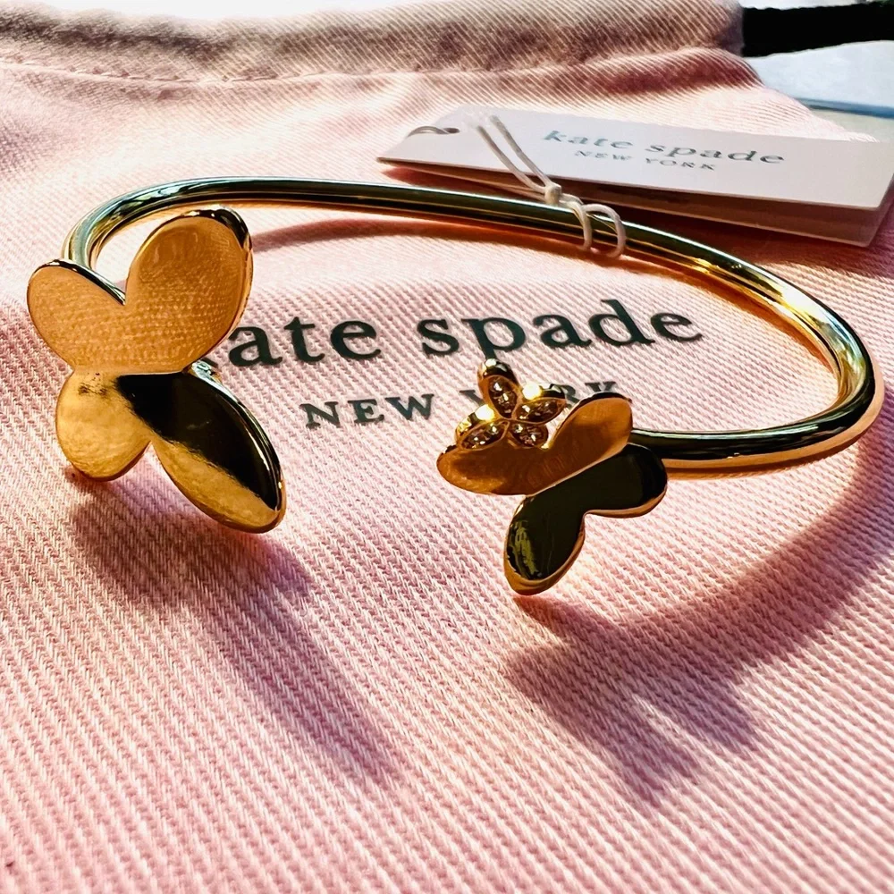 Kate Spade ‘in a flutter’ butterfly flex cuff bracelet - Picture 6 of 8